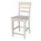 International Concepts Java Counter Height Stool, 24" Seat Height, Unfinished S-192 - alternate 1